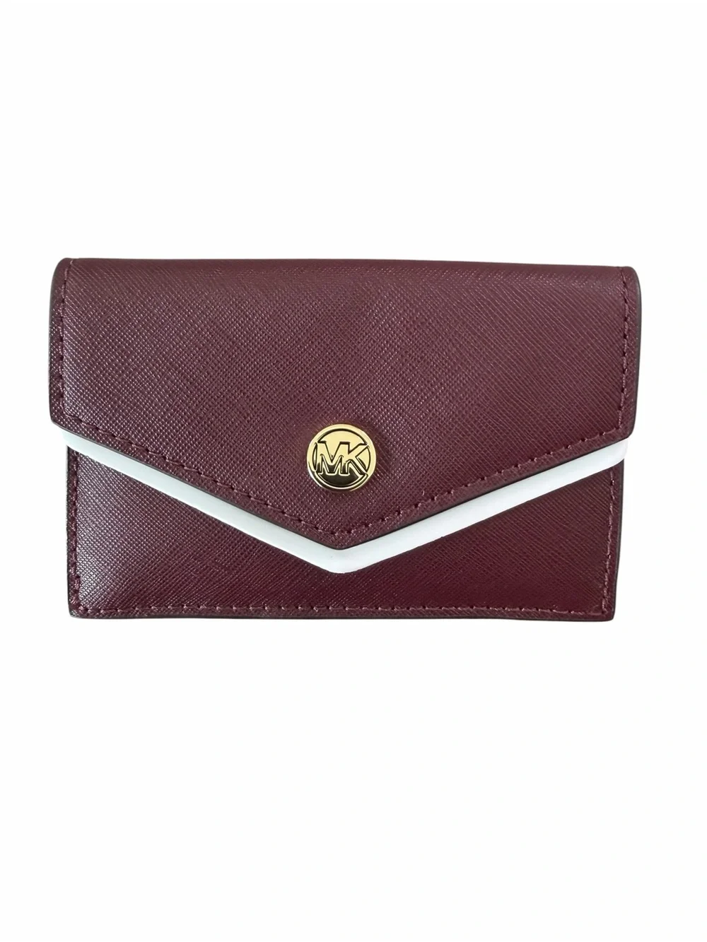 Michael Kors Merlot Leather Envelope Style  Card Holder